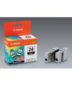 Canon BCI 24 Black Twin Pack Cartridges
