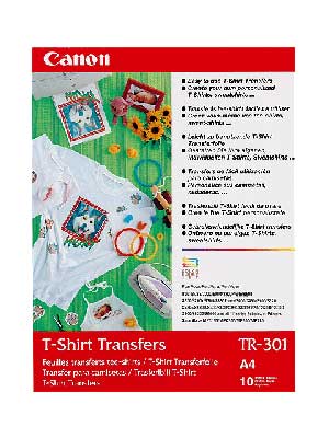 Paper - TR-301 (Replaces TR-201) T-Shirt Transfer Material A4 (10 Sheets)