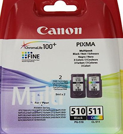 Canon PG510-CL511 Ink Cartridge - Black/Colour (Pack of 2)