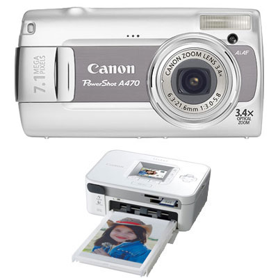 Canon PowerShot A470 Silver Compact Camera and