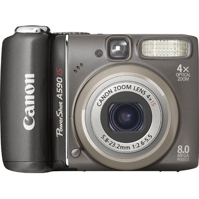 canon PowerShot A590 IS Black Compact Camera