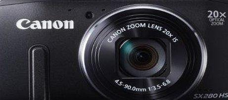 Canon PowerShot SX280 HS Compact Digital Camera - Black (12.1MP, 20x Optical Zoom) 3 inch LCD