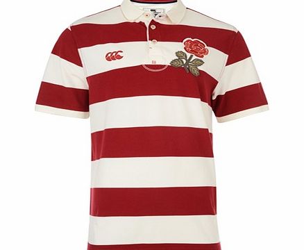 Canterbury England 1871 Wide Stripe Polo White `E53 3546 A48