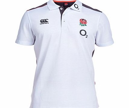 Canterbury England Cotton Training Polo White `E53 3341 A81