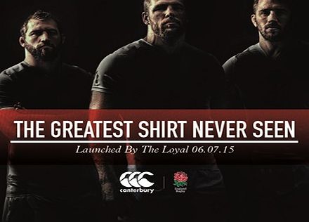 Canterbury England RWC15 Commemorative Test Shirt `B97 6536