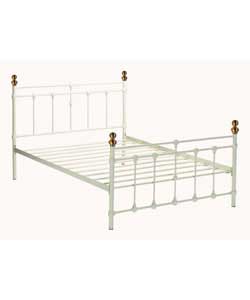 Ivory Double Bedstead - Frame Only