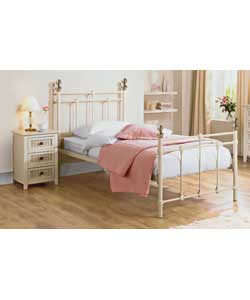 Ivory Single Bedstead with Comfort Mattress