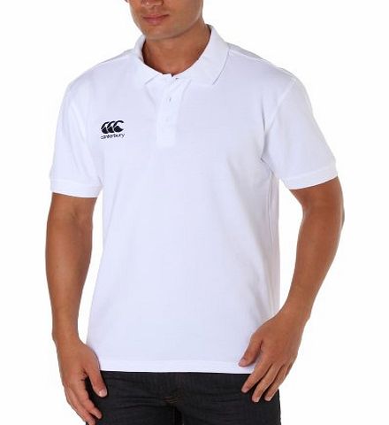 Canterbury Mens Waimak Polo Shirt, White- Medium