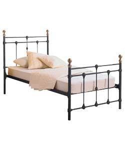 Metal Single Bedstead with Luxfirm