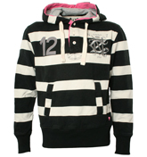 Canterbury Cullen Black and White Stripe Hooded