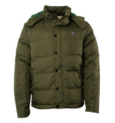 Canterbury Olive Down Filled Hooded Jacket