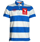 Canterbury Rotorua Blue Stripe Polo Shirt