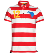 Canterbury Waikato Dark Red Stripe Polo Shirt