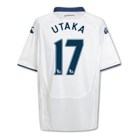 Portsmouth Away Shirt 2009/10 with Utaka 17