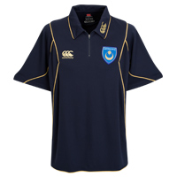 Portsmouth Elite Dry Polo Shirt - Navy/Gold.