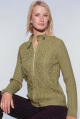 cable front cardigan