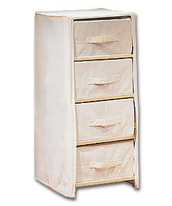 Canvas Chest of 4 Drawers