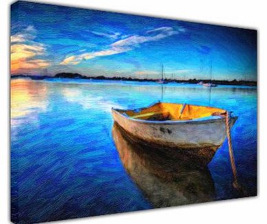 Canvas It Up BOAT ON BLUE SEA AND SKY OIL PAINTING REPRINT LARGE CANVAS PRINTS WALL ART LANDSCAPE PICTURES