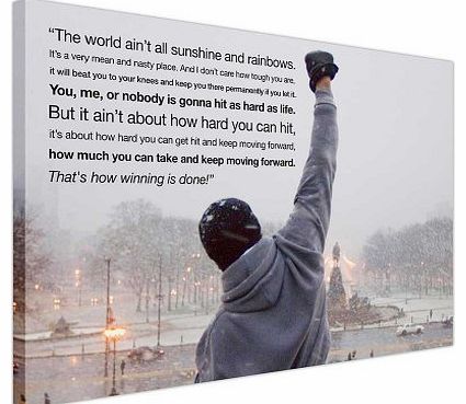 Canvas It Up CANVAS PRINTS WALL ART PICTURES ROCKY BALBOA QUOTE PRINT PICTURE ROOM DECORATION HOME WALL HOLLYWOOD LEGENDS NOSTALGIA BOXING MOVIE