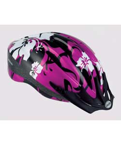 Purple Hawaiian Flower Ladies Helmet