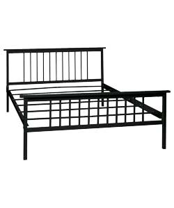 Black Metal Shaker Double Bed Frame only