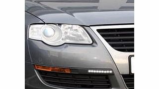 Car Styling Ring LED Prism Black Car Daytime Styling Lights - White Light