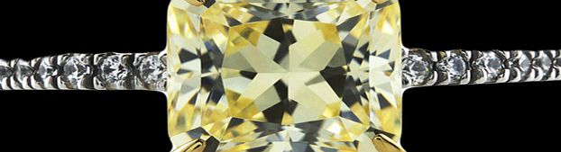 CARAT Princess Cut Yellow Gemstone Solitaire