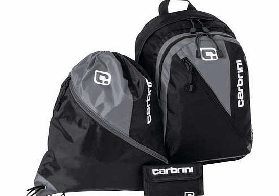 Carbrini 3 Piece Backpack Set - Black