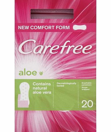 Carefree Panty Liners Breathable Aloe (20)