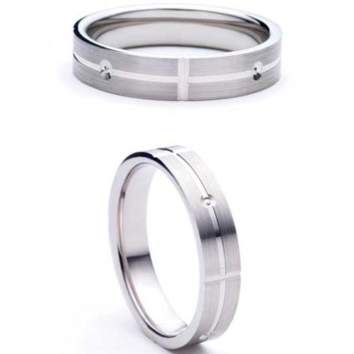 3mm Medium Flat Court Carino Wedding Band Ring In 18 Ct White Gold