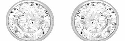 Carissima Gold Carissima 9ct White Gold 5mm Round Cubic Zirconia Stud Earrings