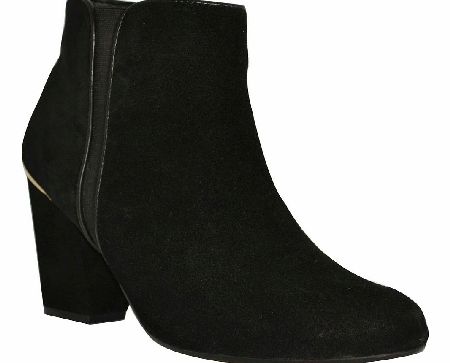 CARLTON LONDON Black Suede Ankle Boot
