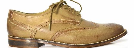 CARLTON LONDON Brown Leather Gibson Shoe
