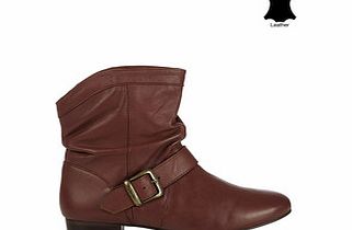 Carlton London Tan leather slouch ankle boots