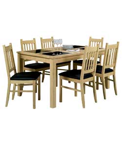 Dining Table and 6 Cucina Light Oak
