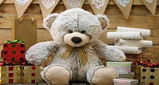 Carousel Toys Large 55Cm Super Cuddly Plush Sitting Teddy Bear Soft Toy - Oreo