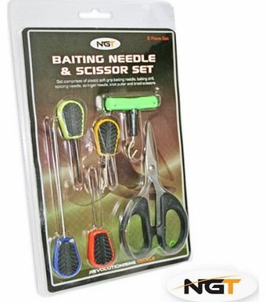 Carp-Corner NGT Fishing Tackle 6 Tool Set - Braid Scissors & Baiting Tools PLUS knot Puller