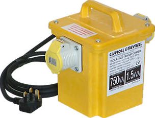 Carroll and Meynell Transformers, 1228[^]61847 Portable Transformer with 2 Output Sockets