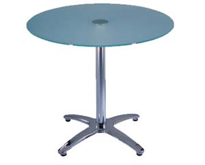 glass top round tables