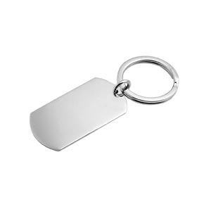 Carrs Of Sheffield Dog Tag Key ring In Sterling Silver By Carrs Of Sheffield