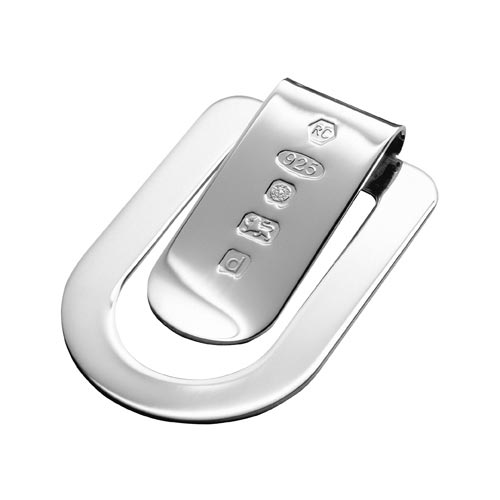 Money Clip With Feature Hallmark In Sterling Silver By Carrs Of Sheffield