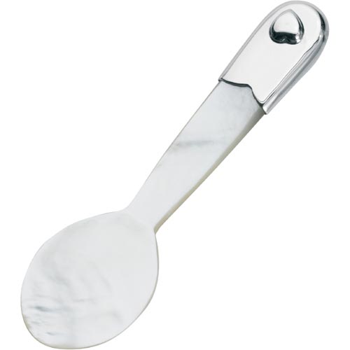 Carrs Of Sheffield Mother Of Pearl Childs Spoon With Silver In Sterling Silver By Carrs Of Sheffield