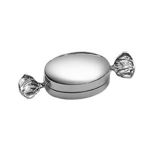 Carrs Of Sheffield Plain Sweetie Pill Box In Sterling Silver By Carrs Of Sheffield