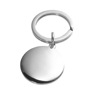 Carrs Of Sheffield Round Key ring With Split Ring In Sterling Silver By Carrs Of Sheffield