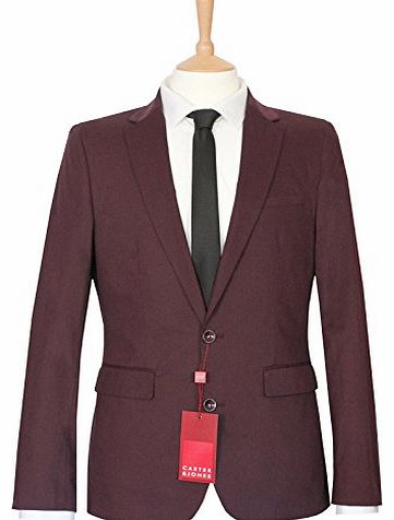 Mens burgundy mix & match fashion suit trouser 32L