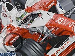 Carter Colin Carter -Tartan Toyota- Alan McNish- Toyota 2002 Ltd Ed 100- Giclee Canvas stretched on to 2``