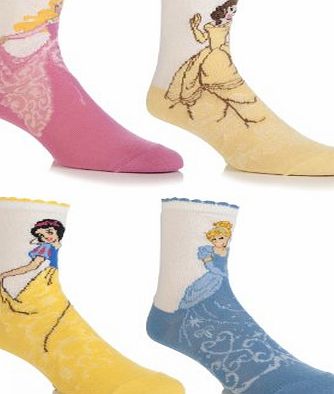 Cartoon Heroes Girls 4 Pair SockShop Disney Princess Socks Assorted 12.5-3.5