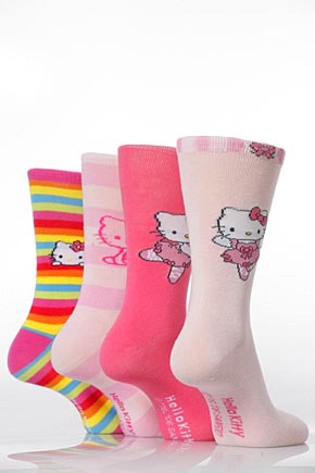 Ladies 3 Pairs TM Hello Kitty Socks Assorted Pack