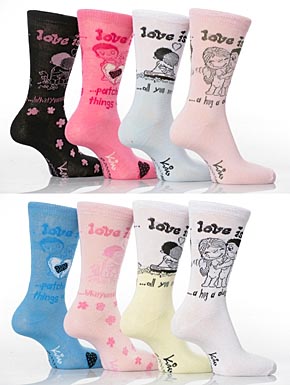 Ladies 3 Pairs TM Love Is andhellip; Socks Assorted Pack