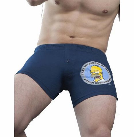 Cartoon Heroes Mens 1 Pair TM Simpsons Boxer Shorts - Extra Large - Navy